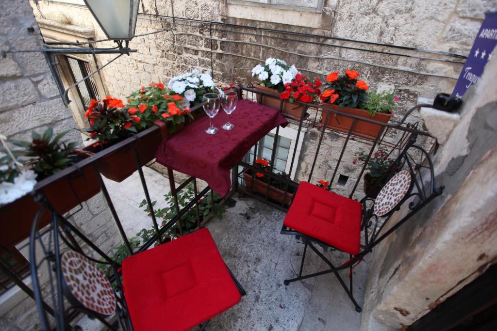 Balkón alebo terasa v ubytovaní Tragurium & Salona Apartments
