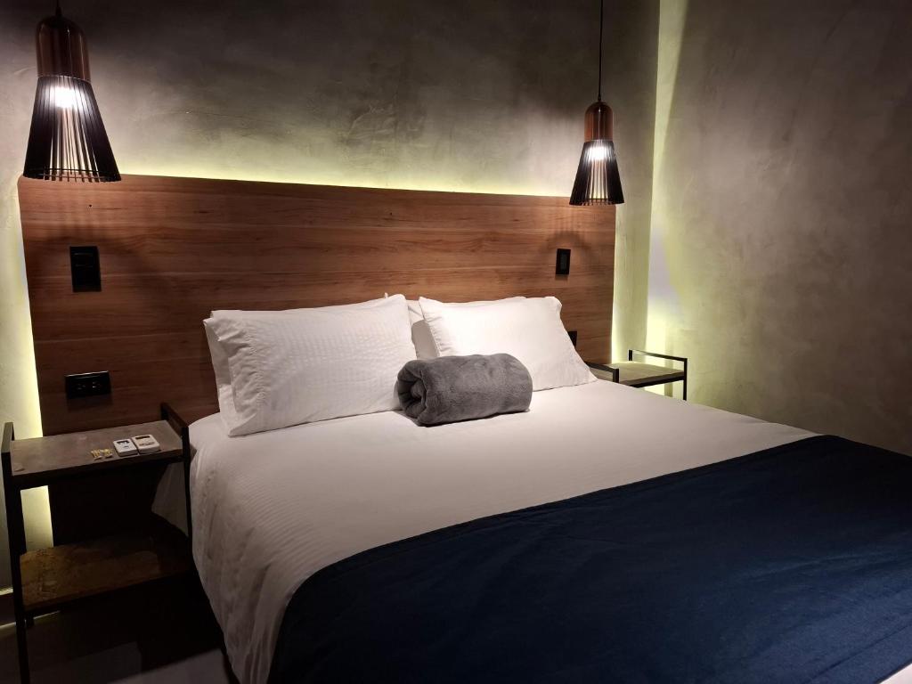 Ένα ή περισσότερα κρεβάτια σε δωμάτιο στο Lleras Park Loft