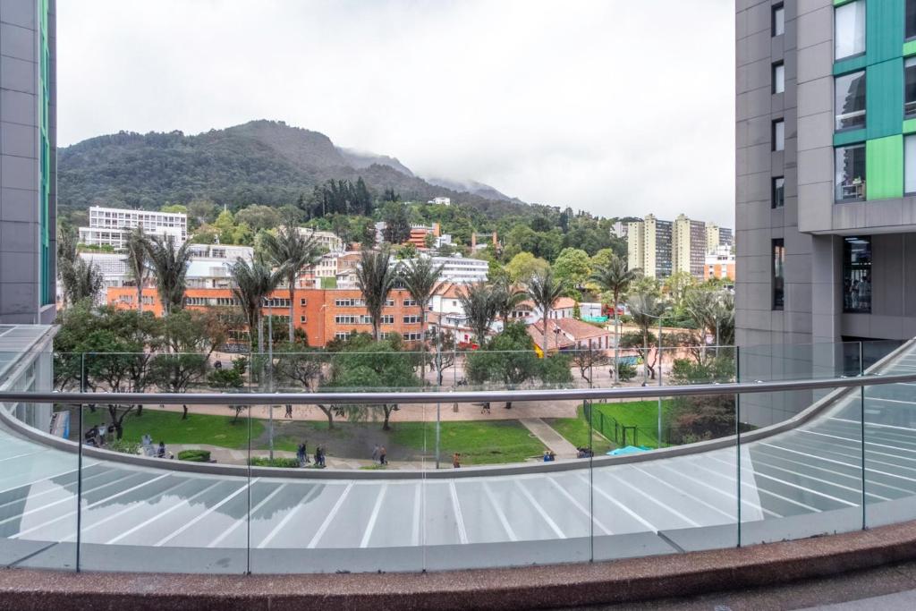 a view of a city from a building at Cozy and centrally located flat near Monserrate - 11005 in Bogotá