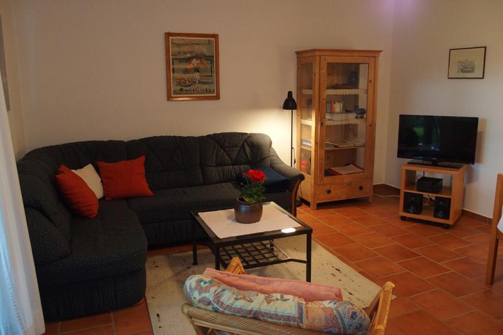 TV a/nebo společenská místnost v ubytování Landhaus Heinrich