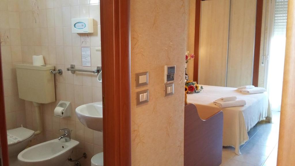 Koupelna v ubytování Hotel Condor