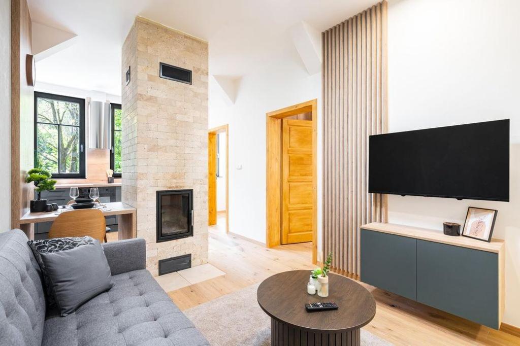 Et tv og/eller underholdning på Horský apartmán Kuba