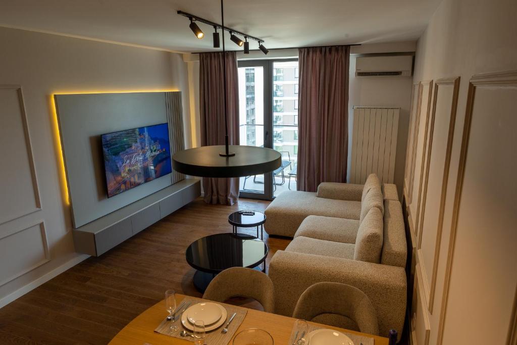 Posezení v ubytování Planet Imperial Apartman