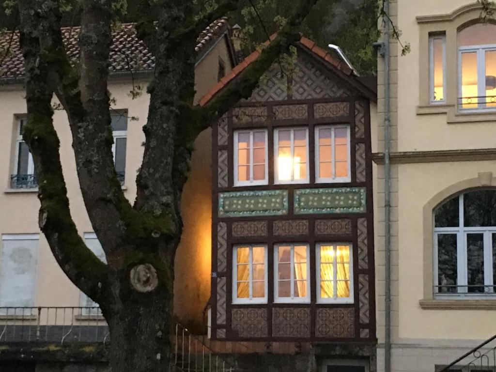 una casa con un árbol delante de ella en 25 Bollendorf, en Bollendorf-Pont