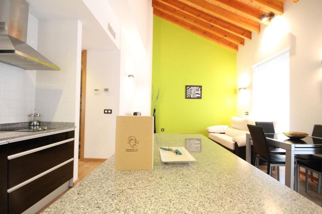 Kuchyň nebo kuchyňský kout v ubytování Apartamentos Tito San Agustin
