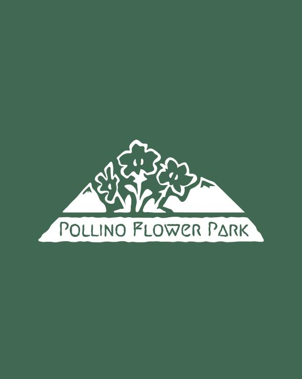 a park logo with the rolling flower park at Pollino Flower Park in Viggianello