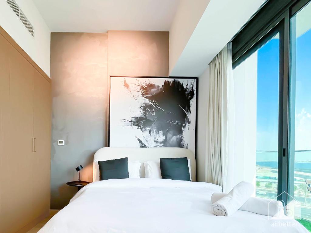 Ένα ή περισσότερα κρεβάτια σε δωμάτιο στο Breathtaking Studio with Balcony & Stunning Views