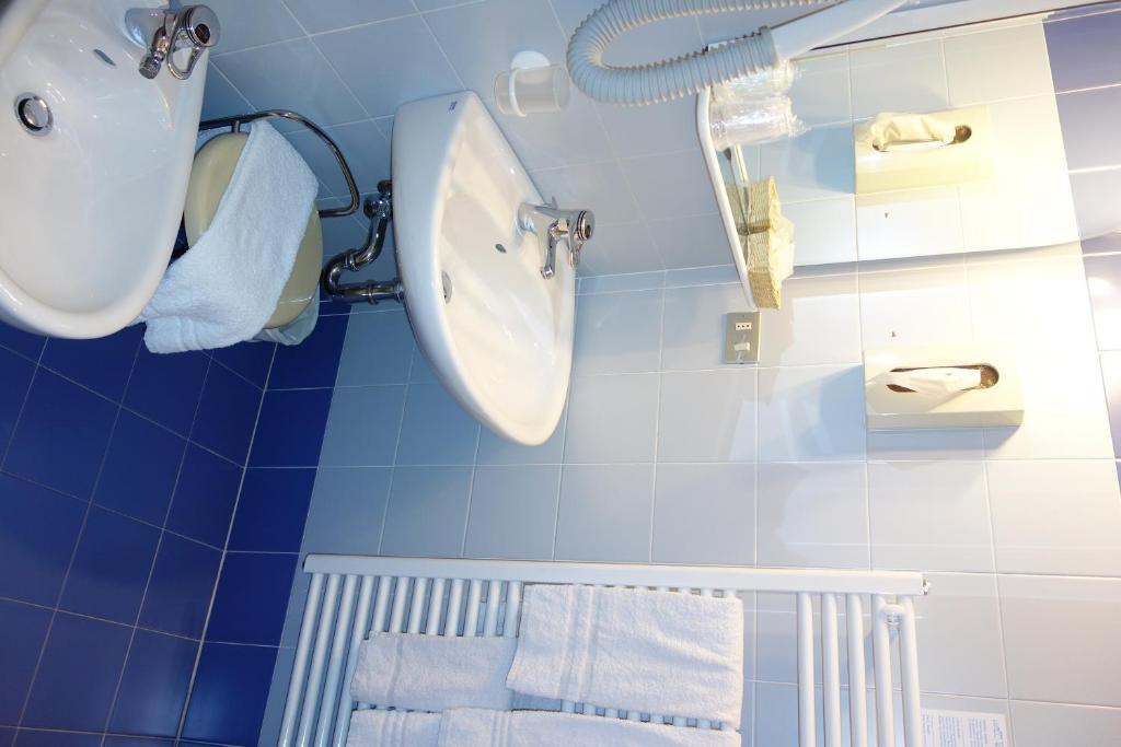 Koupelna v ubytování Alpine Touring Hotel-petfriendly