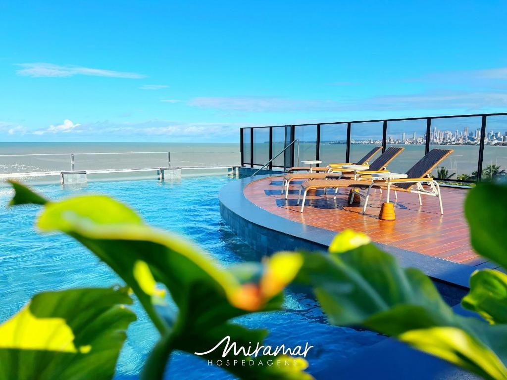 Swimmingpoolen hos eller tæt på Alta Marine Beira-Mar-Miramar Hospedagens