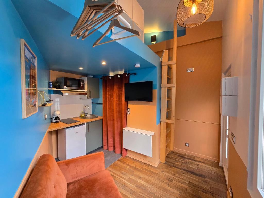Η κουζίνα ή μικρή κουζίνα στο 4D- Studio neuf/cosy proche Paris/Parc des expositions