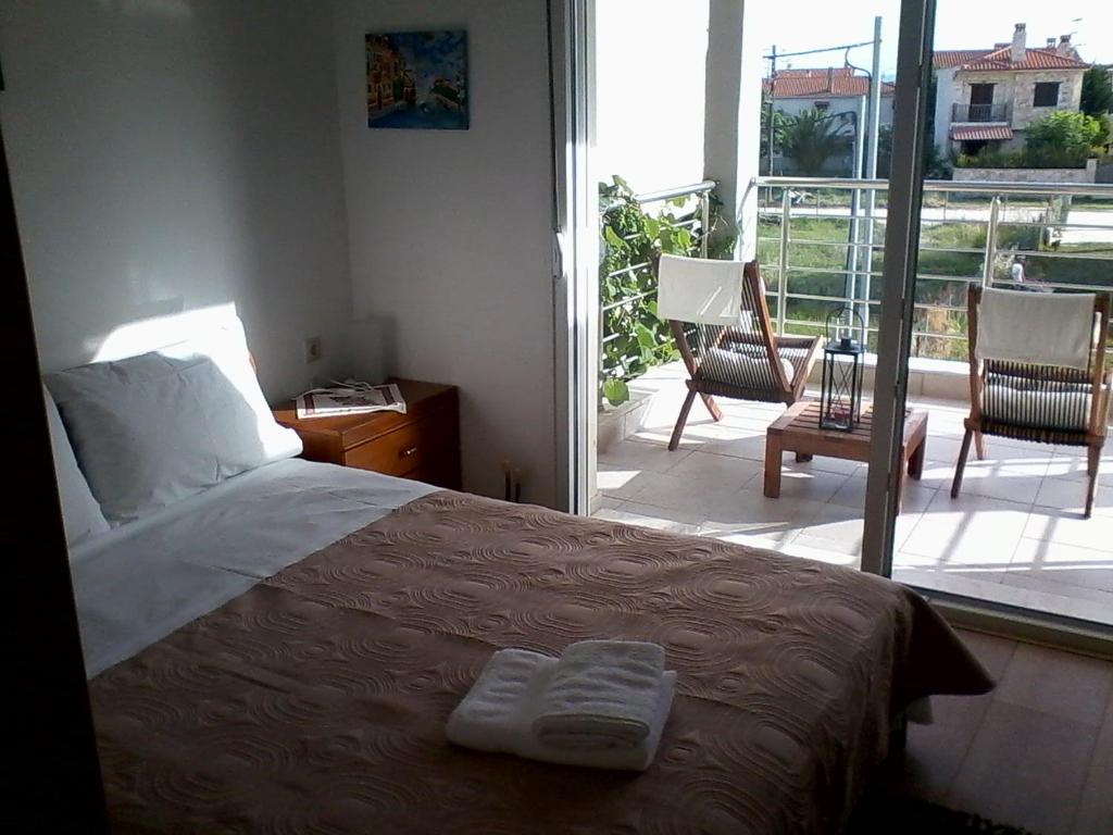 Postel nebo postele na pokoji v ubytování Apartment Michail