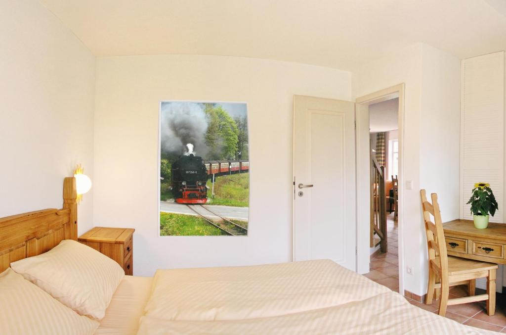 Postel nebo postele na pokoji v ubytování Hasseröder Ferienpark