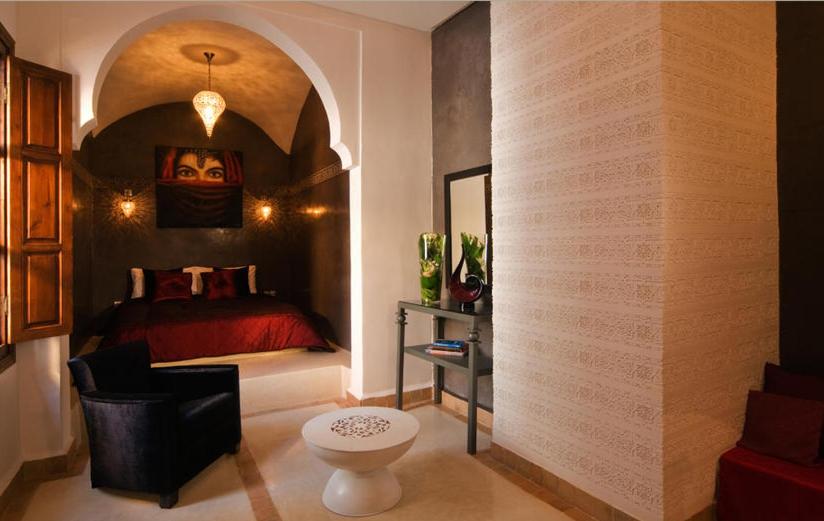 Postel nebo postele na pokoji v ubytování Riad Chayma Marrakech