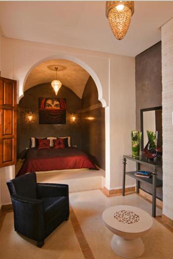 Postel nebo postele na pokoji v ubytování Riad Chayma Marrakech