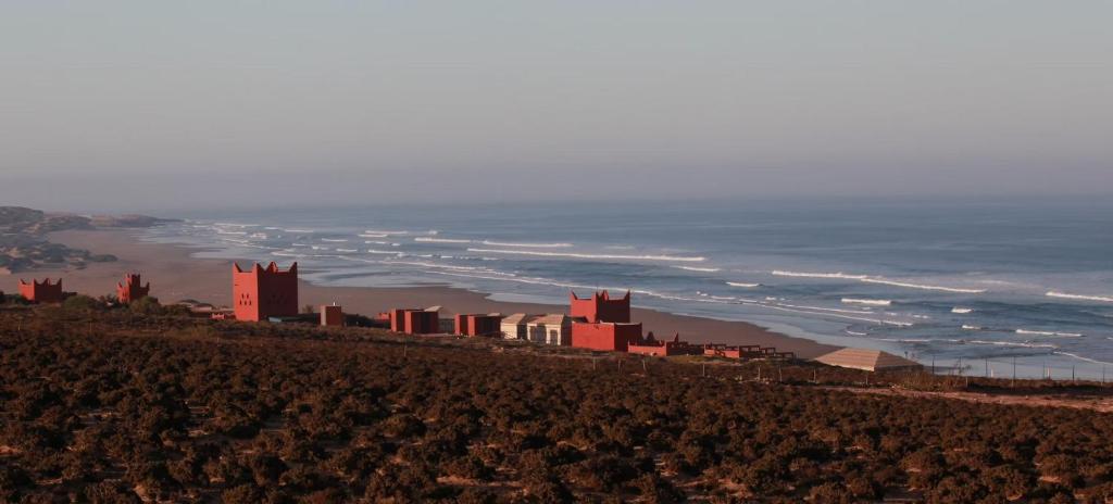a city on top of a hill next to the ocean at Ksar Massa in Rbat