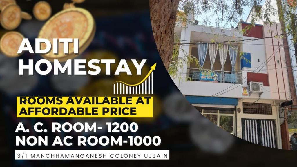 a poster for an acorn room room at Aditi home stay in Ujjain