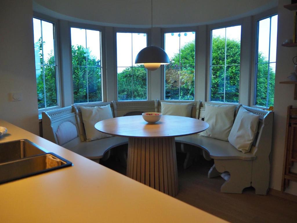 Ruang duduk di Design-Apartment am Chiemsee