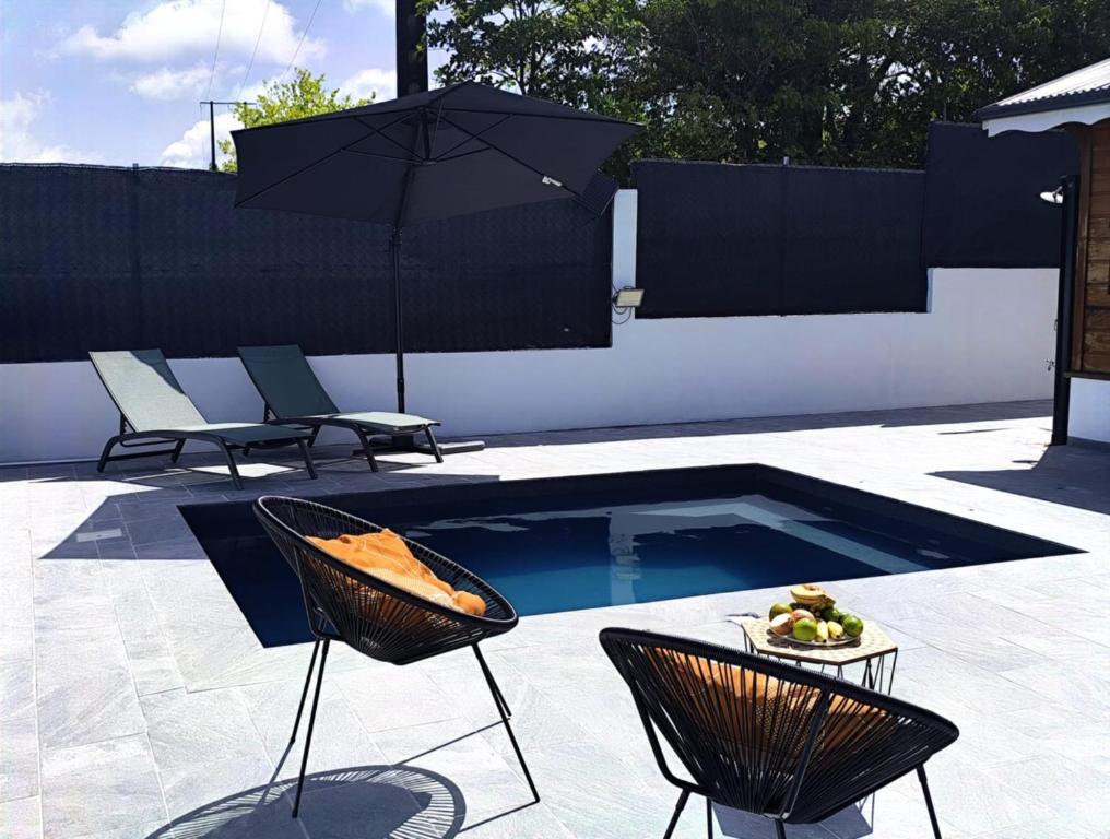 Piscine et jardin