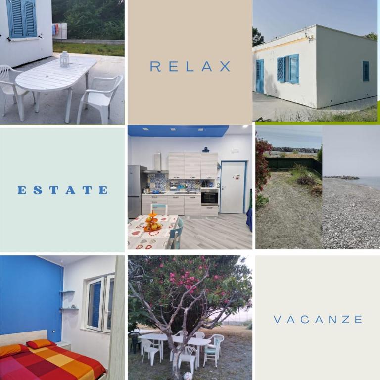 a collage of photos with different types of houses at Casetta 28 passi dal mare in Acquappesa