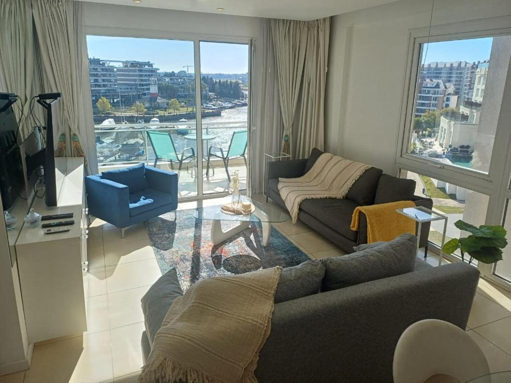 APART , DEPARTAMENTO CONDOMINIO BAHIA GRANDE NORDELTA, TIGRE , BALCÓN Y VISTA A LA BAHIA , PISCINA E