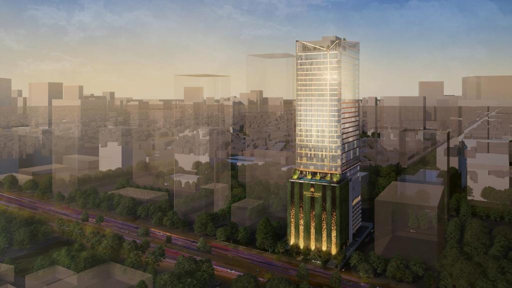 Vue générale sur Bangkok ou vue de la ville depuis l'hôtel