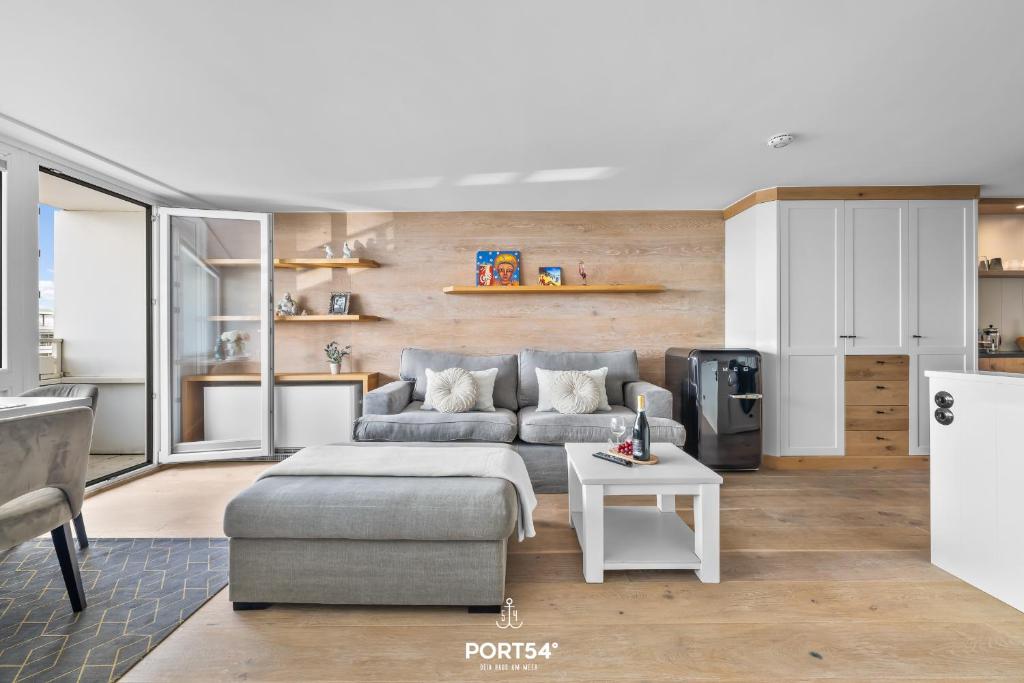 Posezení v ubytování Ferienwohnung Möwennest Westerland Sylt