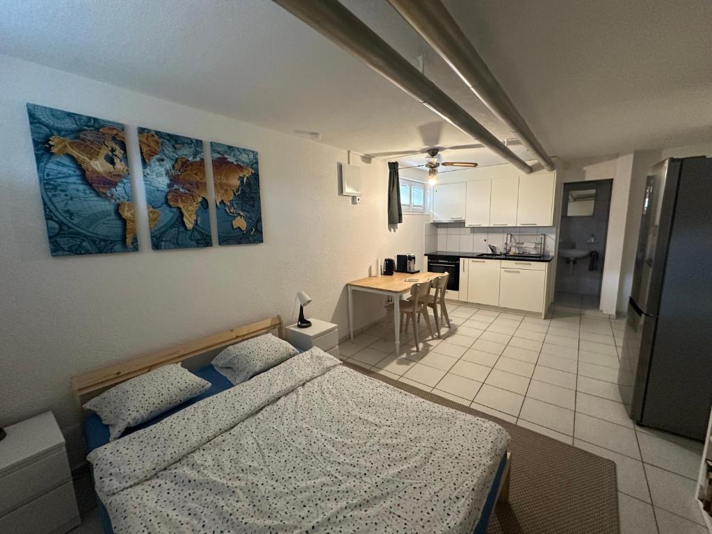 Kuchyň nebo kuchyňský kout v ubytování Studio-Wohnung 4