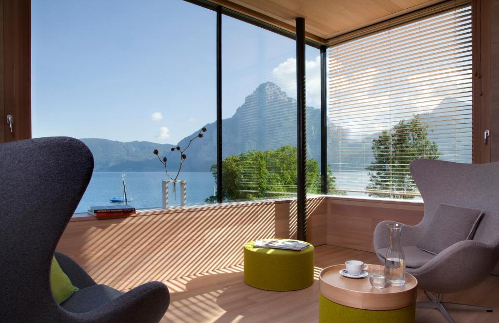 Ein Balkon oder eine Terrasse in der Unterkunft SEE 31, Ferienlofts am Traunsee