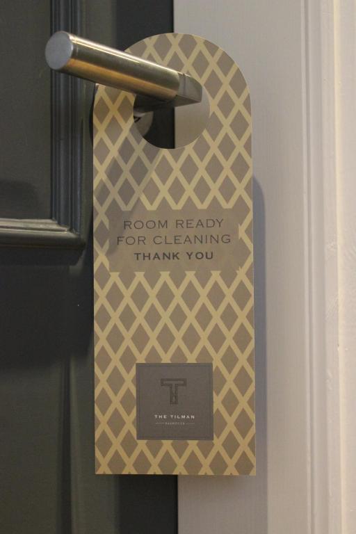 a sign on a door that reads room ready for learning thank you at The Tilman in Barmouth