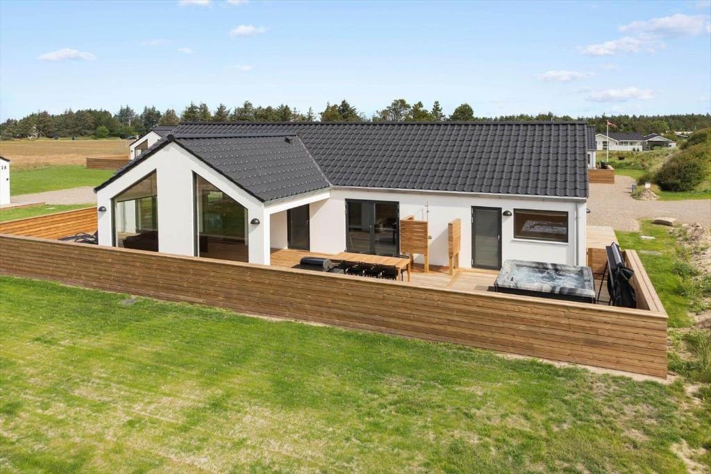 Bygningen som feriehuset ligger i