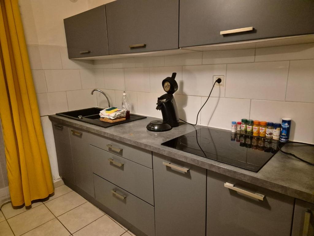 Kuchyň nebo kuchyňský kout v ubytování Maison avec 4 chambres BREST et TV dans chaque chambre
