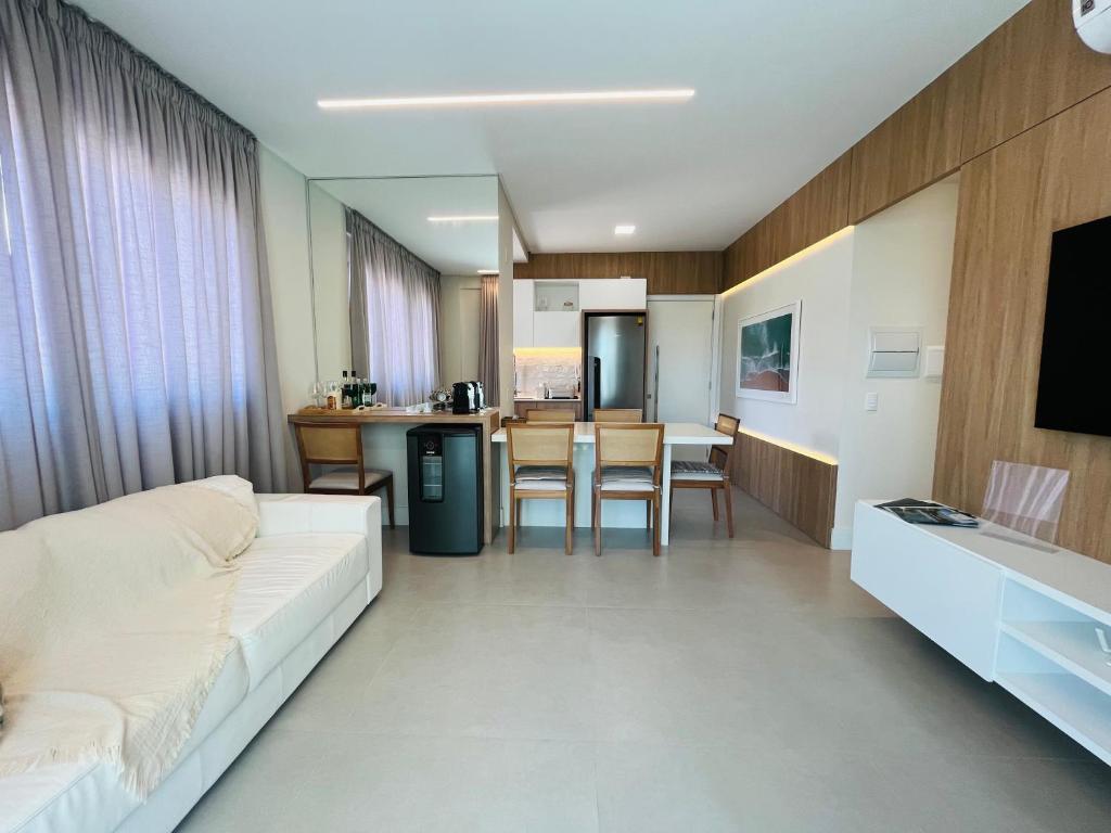 Χώρος καθιστικού στο Residencial Cayman Apart 3 Dorm a 315m do mar para 7 pessoas