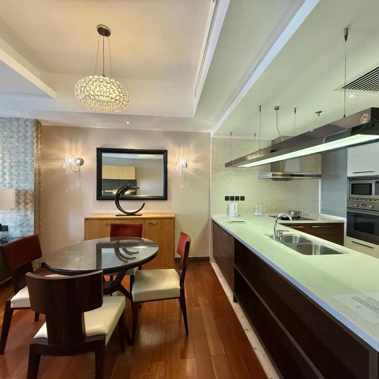 The Sandalwood Beijing Marriott Executive Apartments - Appartamento Familiare Con Una Camera Da Letto + 116㎡ + 2 Letti Matrimoniali + Camera Privata + Soggiorno Privato + Cucina A Pianta Aperta + Lavanderia + Internet Ad Alta Velocità Gratuito