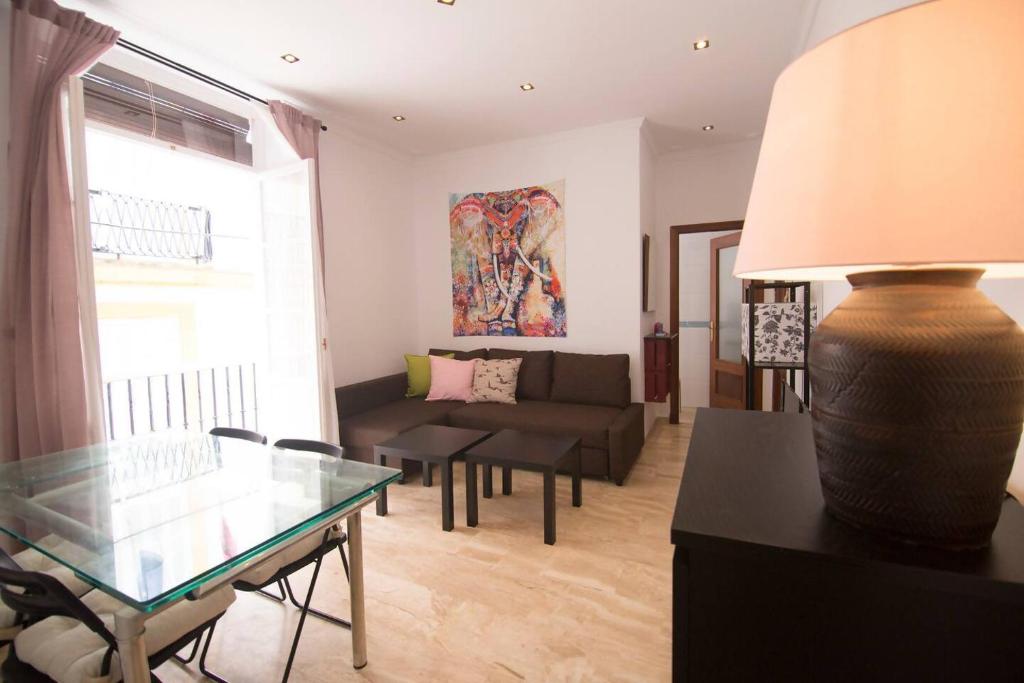 Posezení v ubytování Extraordinario Piso, Junto a Playa y Pleno Centro