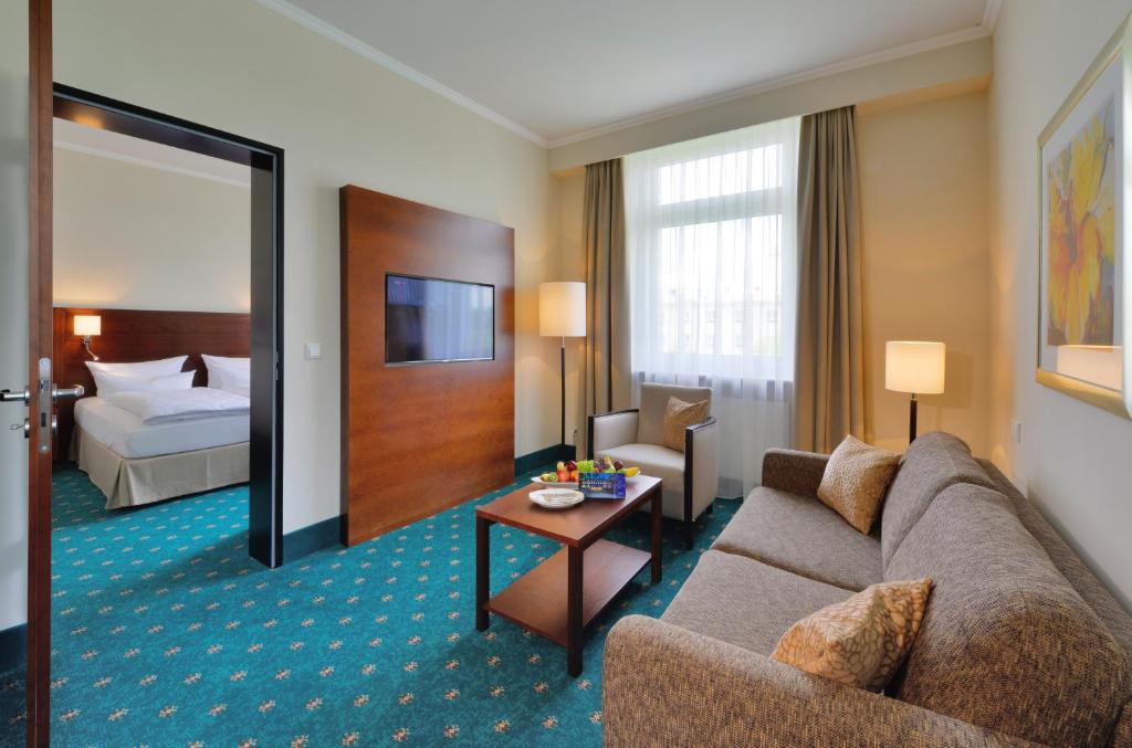 Voodi või voodid majutusasutuse Hotel Der Lindenhof toas