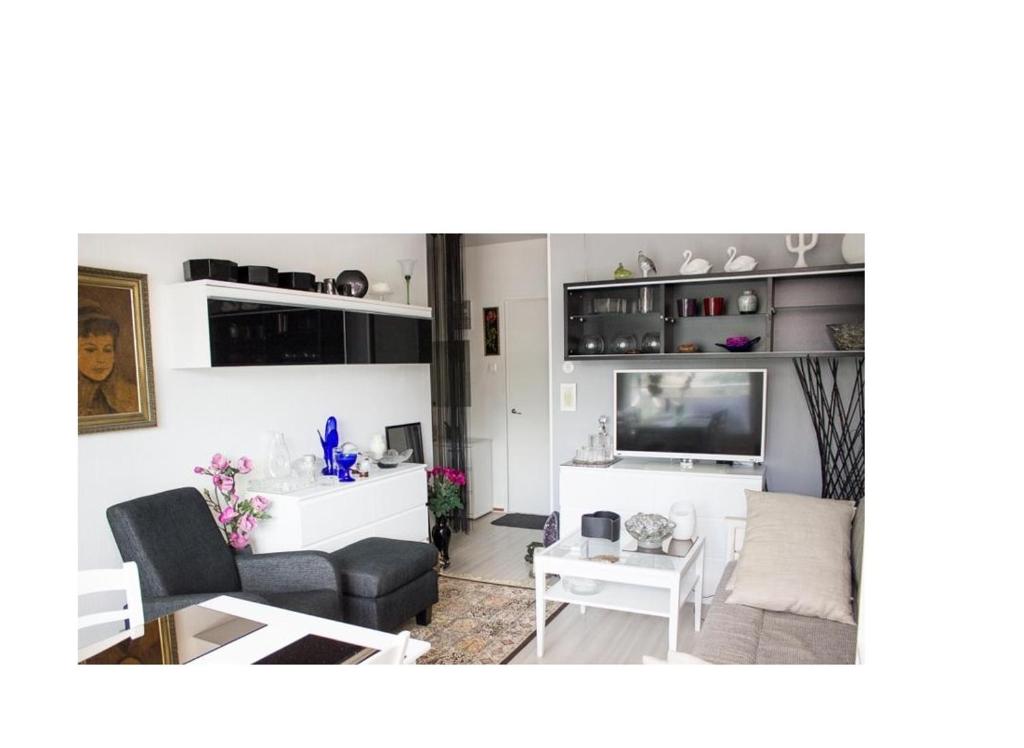 瓦爾考斯的住宿－Laivalinnankatu，带沙发和电视的客厅