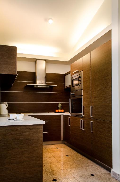 Kuchyň nebo kuchyňský kout v ubytování Sopocki Dwór Apartments