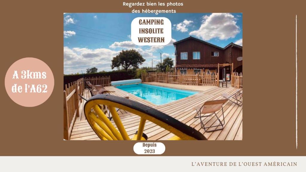 Πισίνα στο ή κοντά στο Camping Syl-Vallée Western Village