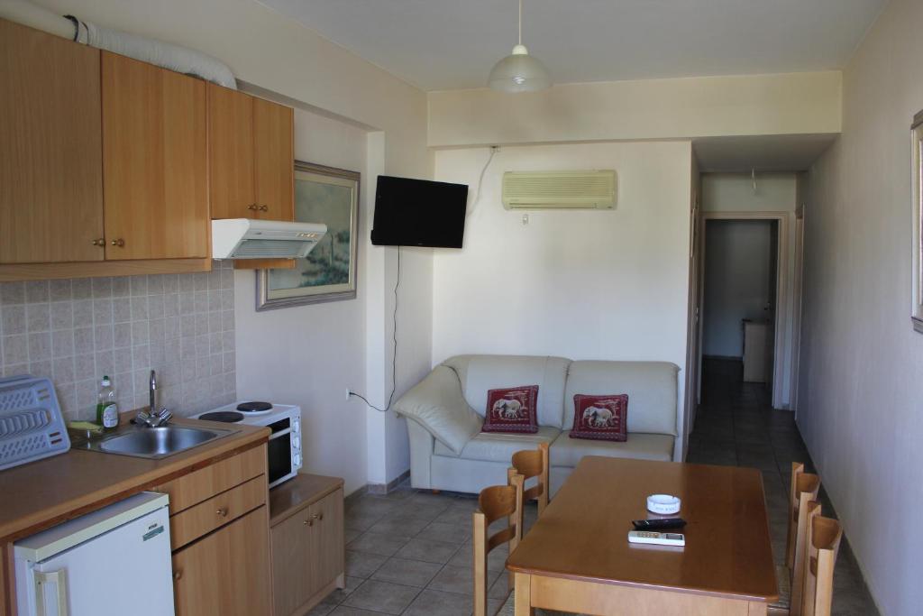 Кухня или мини-кухня в El Greco Apartments
