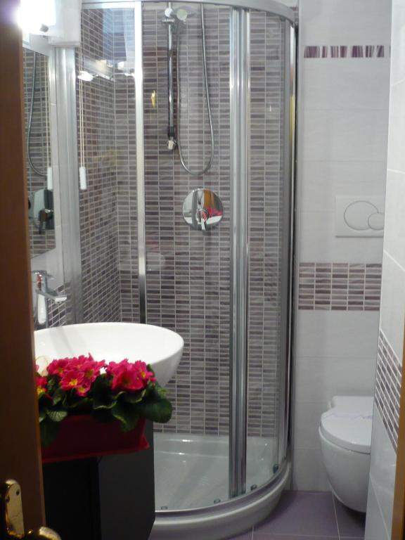 Koupelna v ubytování Hotel La Sacca