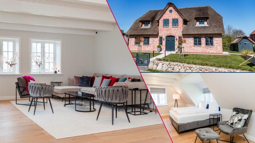 Posezení v ubytování Reethüs Oevenum- Klassik trifft auf Moderne