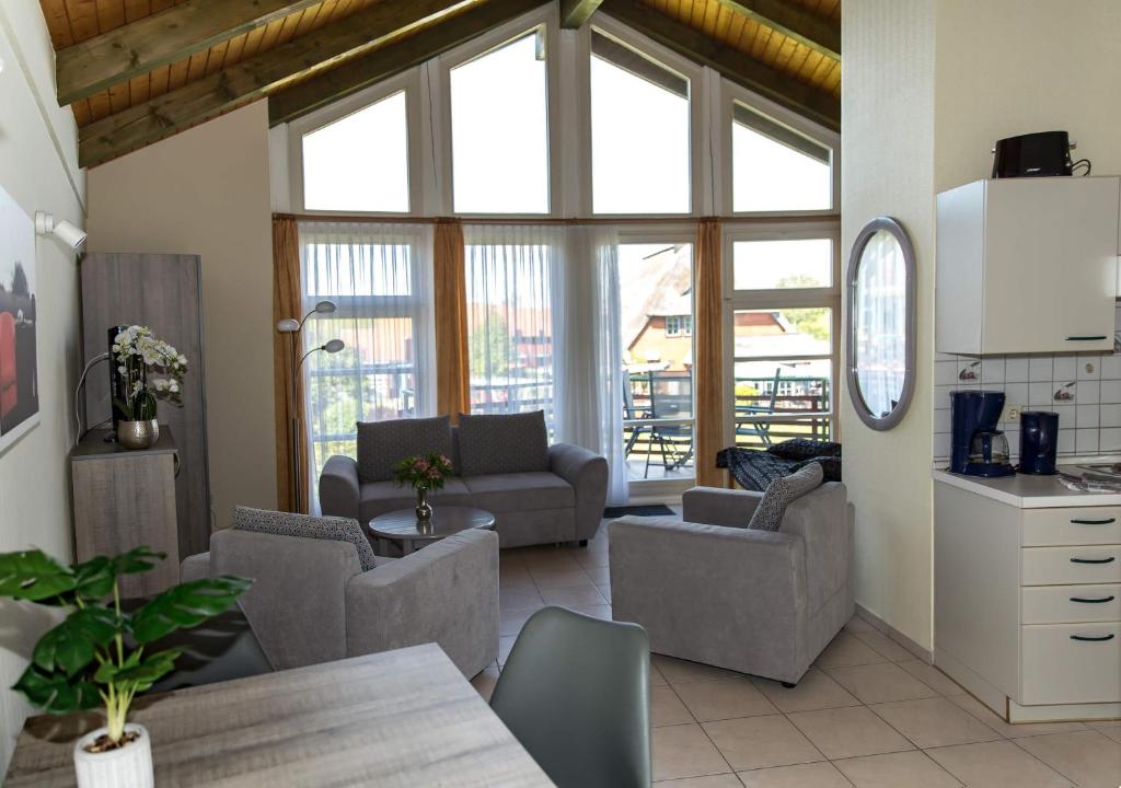 Χώρος καθιστικού στο 1-Raum Appartement mit Balkon