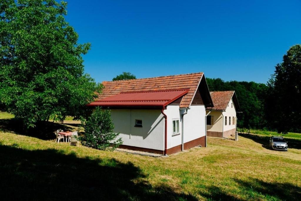 Mala NedeljaにあるRuhig gelegenes Ferienhaus für erholsamen Urlaub auf dem Land inmitten der Thermenregion Sloweniensの小屋