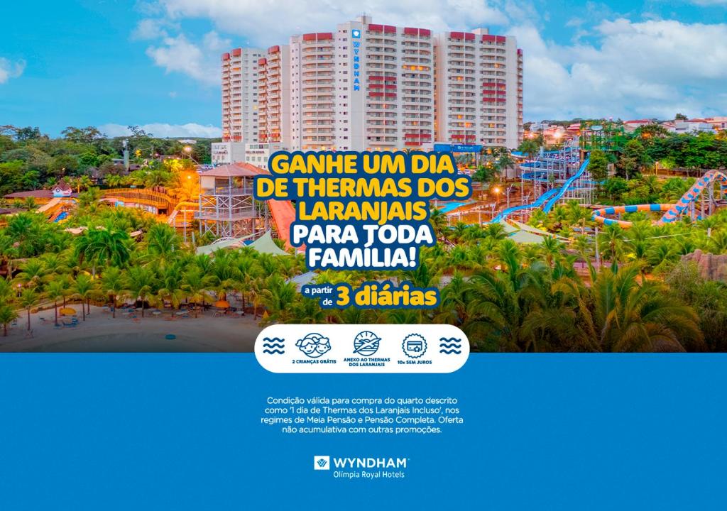 un poster per un parco a tema in una città di Wyndham Olímpia Royal Hotels a Olímpia