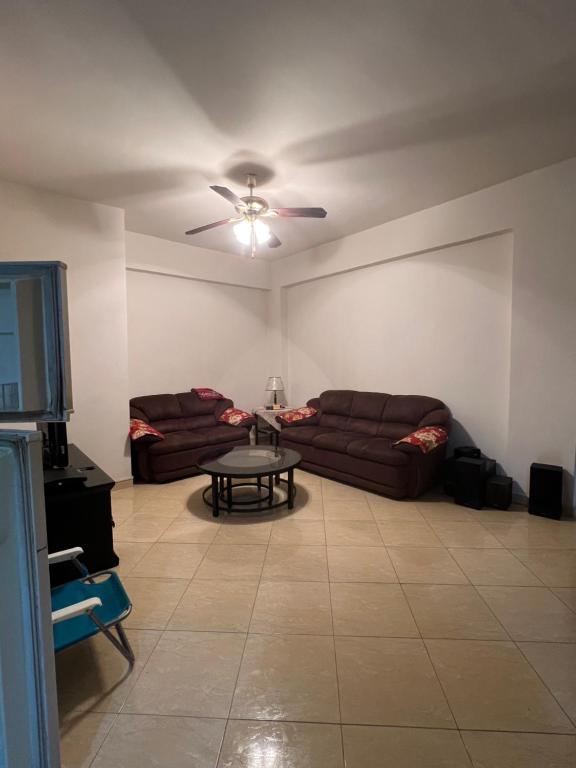 Ruang duduk di Rosana resort chalet 2 bedrooms