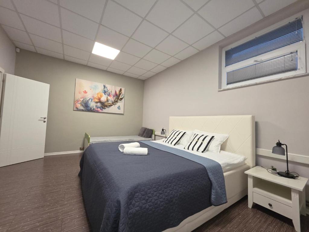 Ένα ή περισσότερα κρεβάτια σε δωμάτιο στο Apartmani EMA Bihać