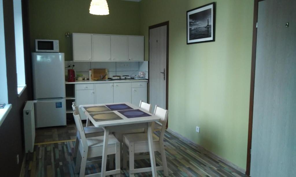 Kuchyň nebo kuchyňský kout v ubytování Hostel Imbir