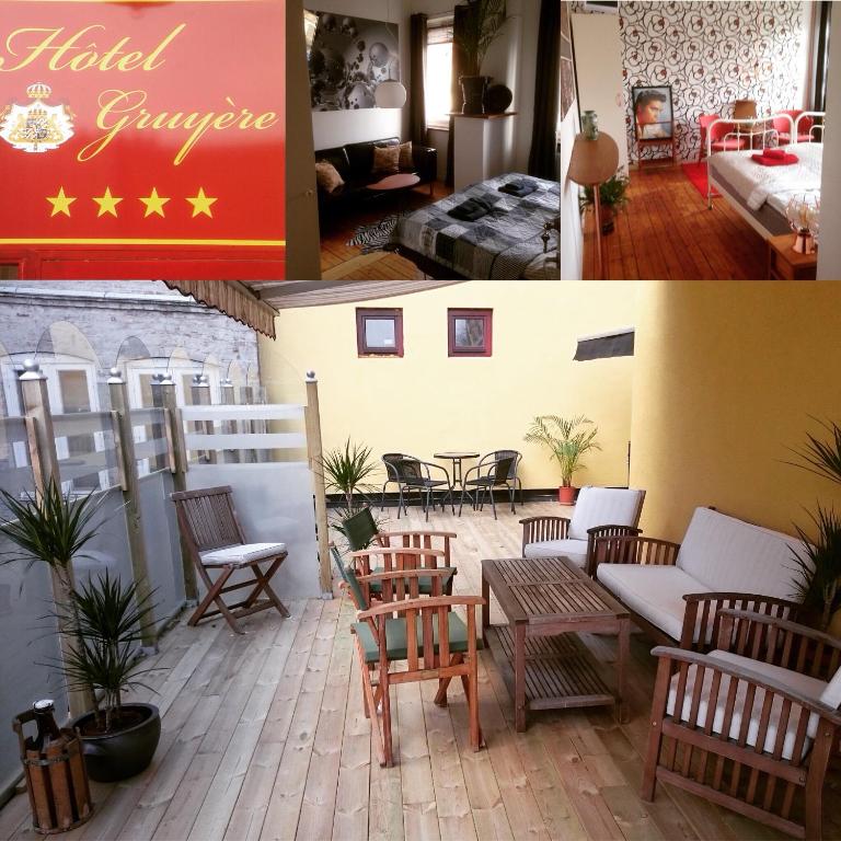 Posezení v ubytování Sveriges minsta Hotell! Hôtel Gruyère