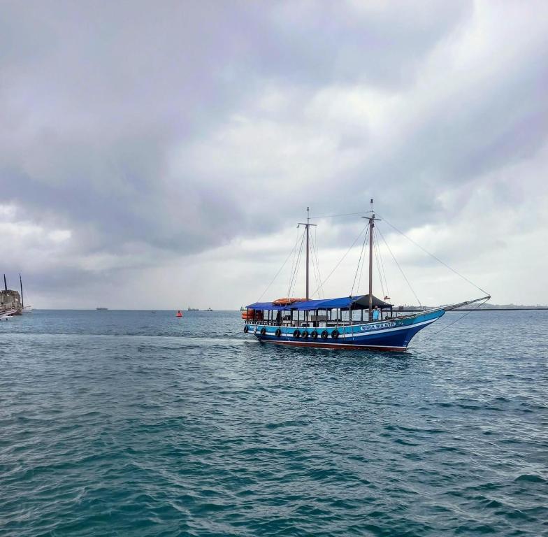 Naturlandskabet i nærheden af båden