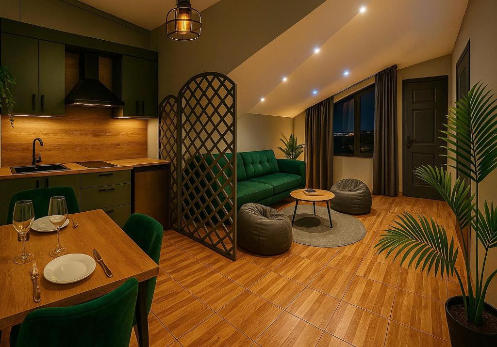 Posezení v ubytování October apartment